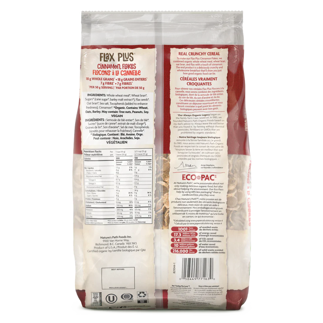 Nature's Path - Organic Flax Plus Cinnamon, 907 g - Image 2
