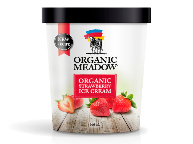 Organic Meadow - Organic Strawberry Ice Cream, 946 mL