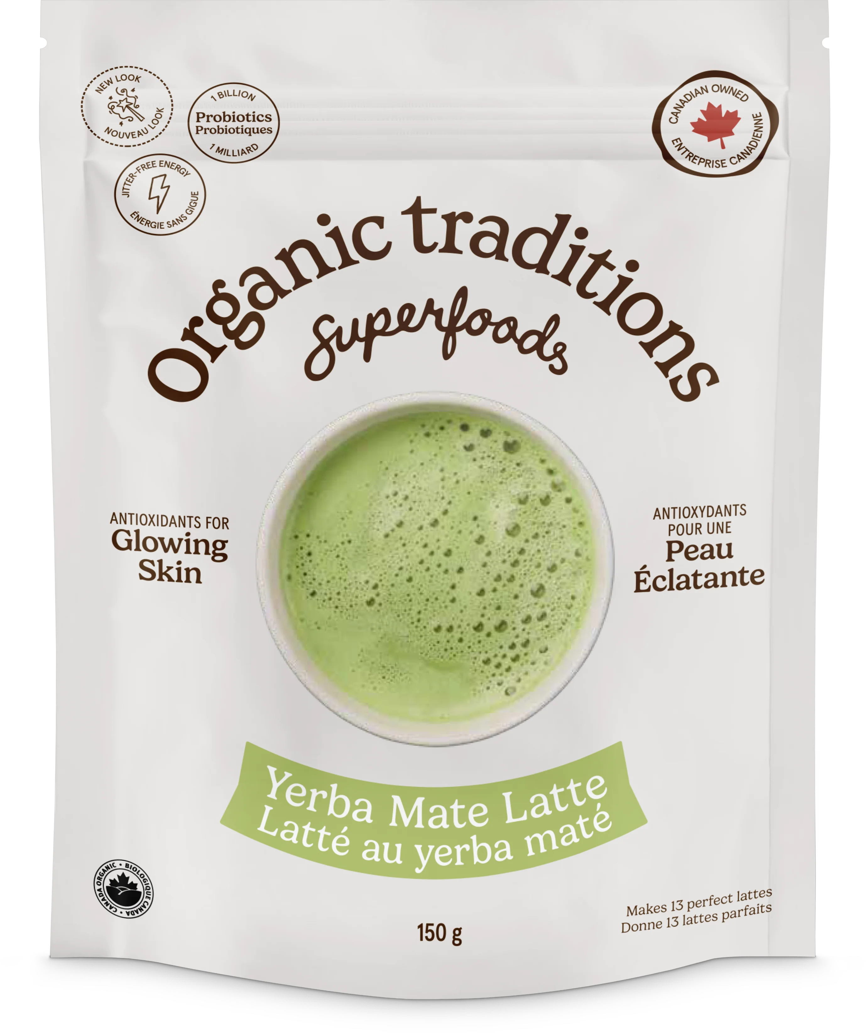 Organic Traditions - Latte - Yerba Mate Mint, 150 g