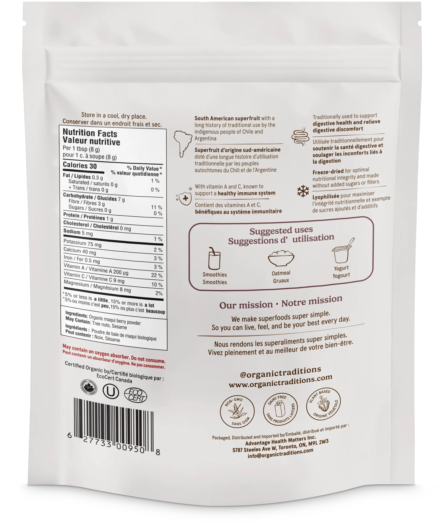 Organic Traditions - Maqui Berry Powder, 100 g - Image 2