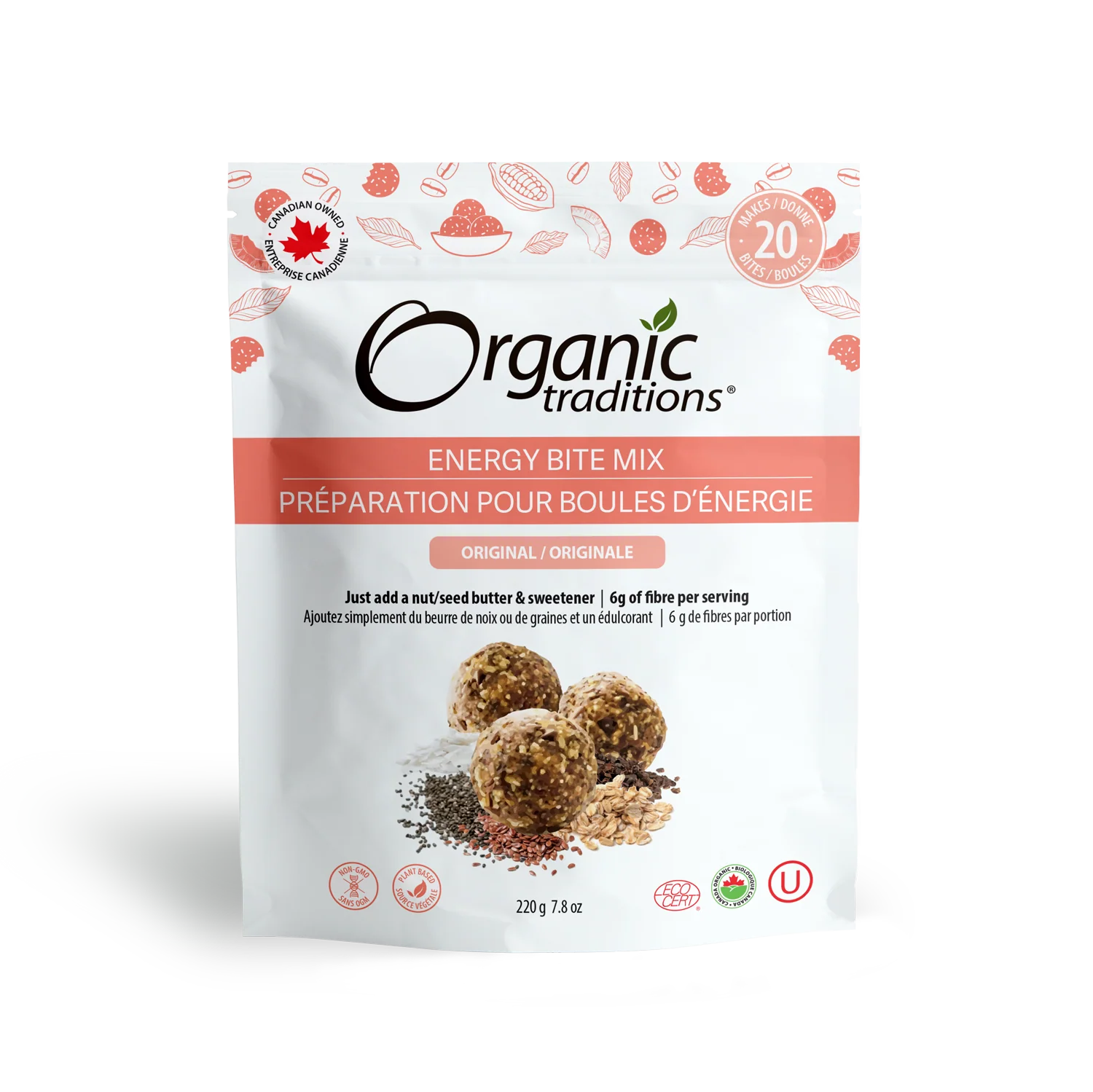 Organic Traditions - Organic Energy Bite Mix, 220 g
