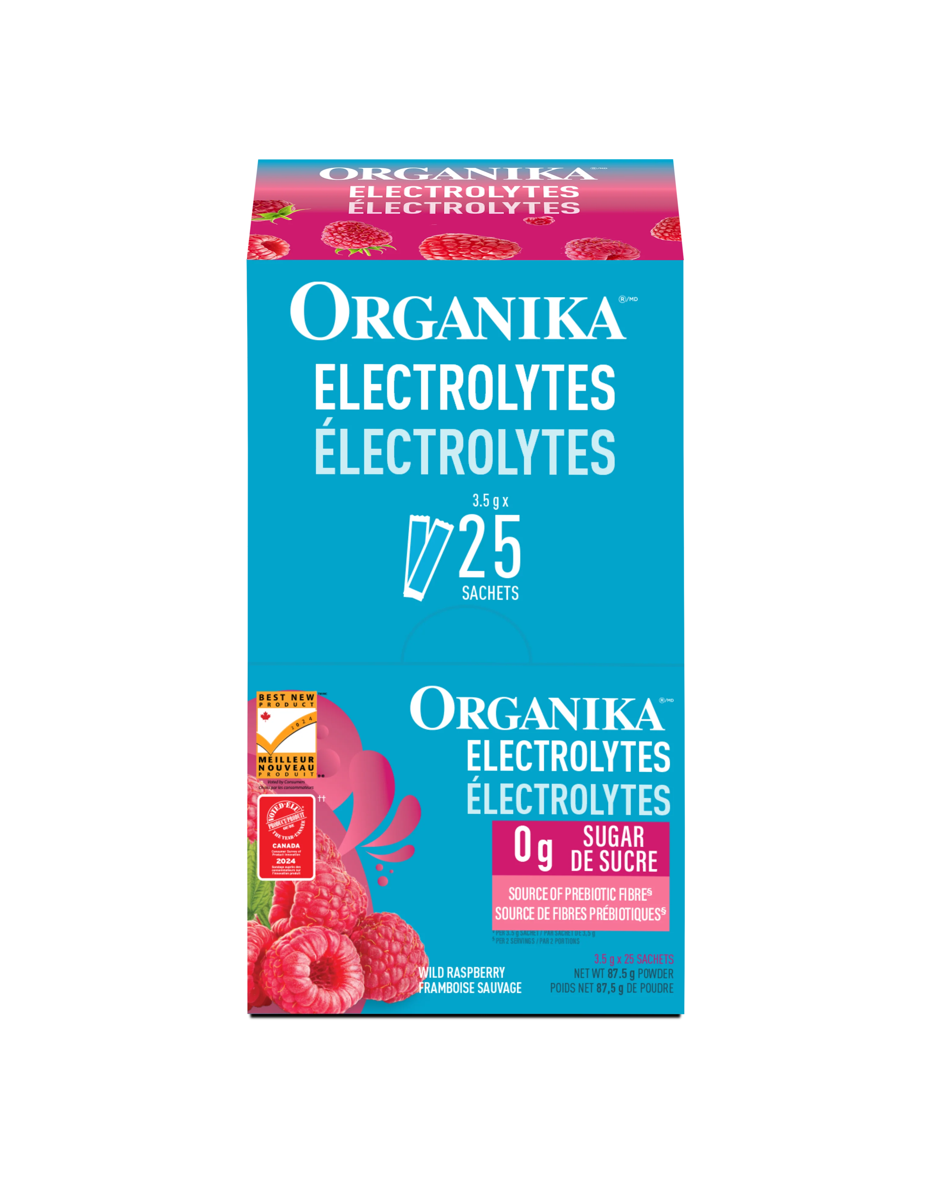 Organika - Electrolytes - Raspberry, 3.5 g