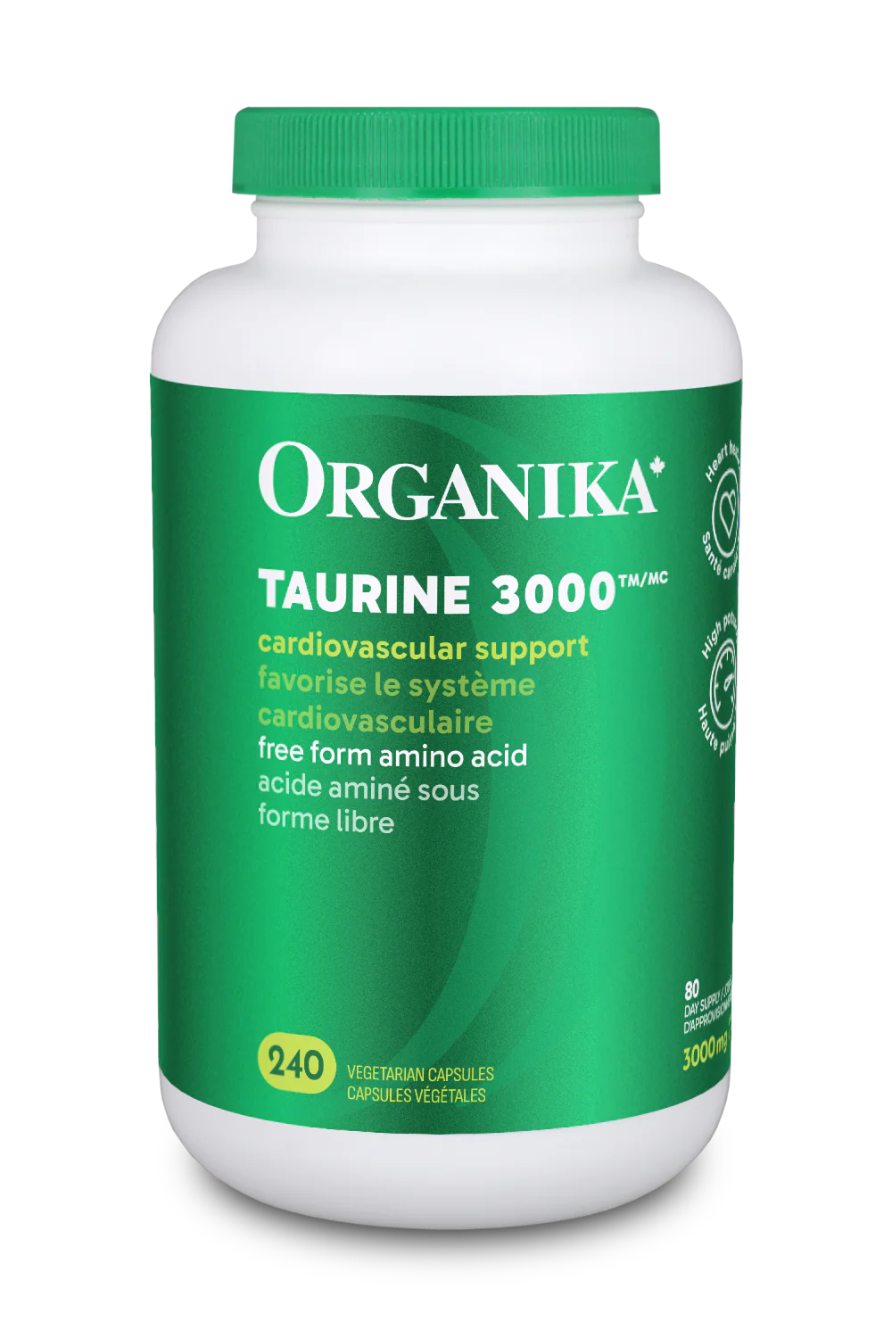 Organika - Taurine 3000 Ultra Strength, 240 Capsules