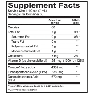 AquaOmega - High EPA Omega-3, Tropical Flavour, 225ml - Image 2