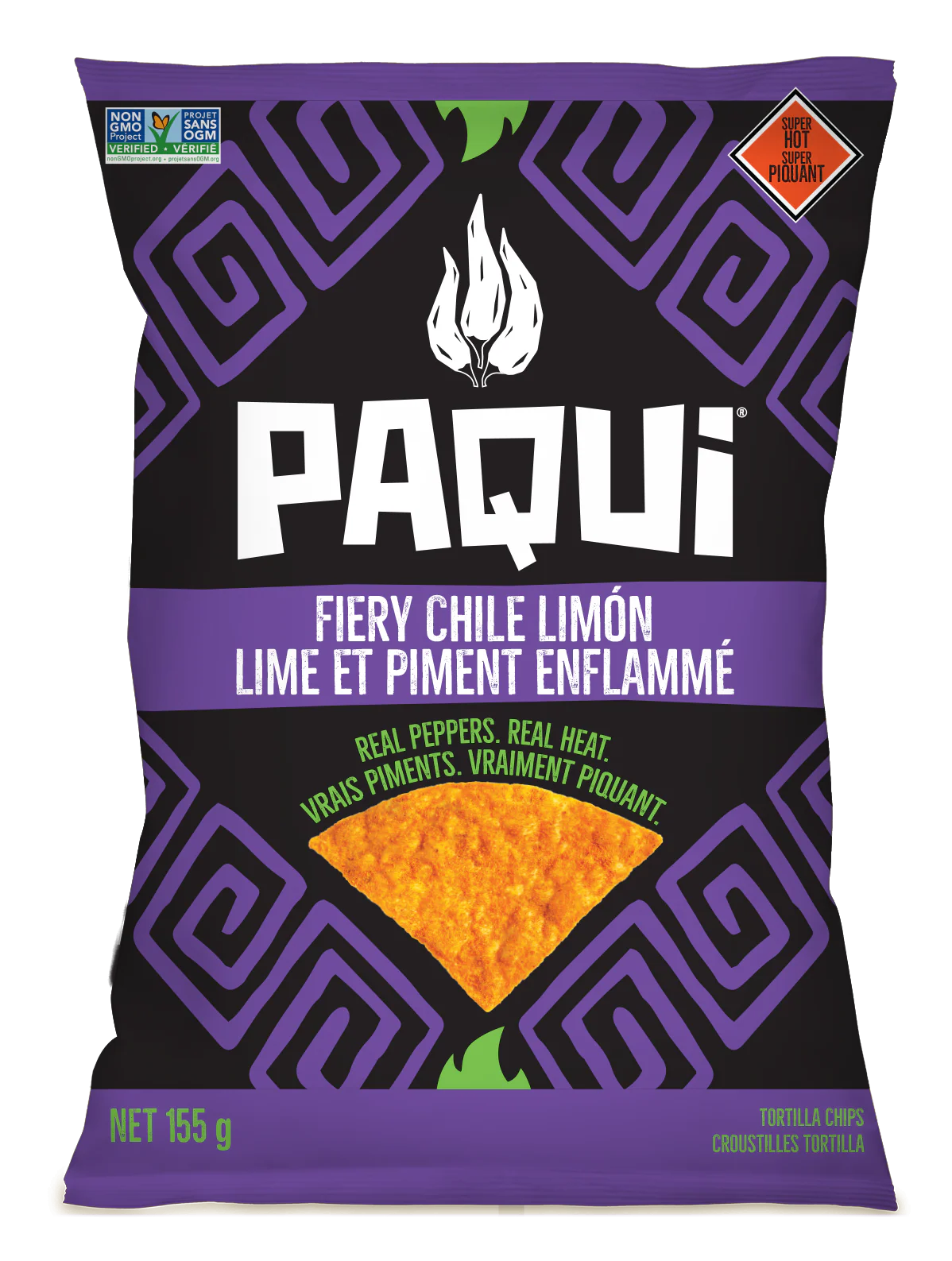 Paqui Tortilla Chips - Fiery Chili Limón, 155 g