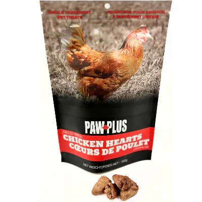 Paw Plus - Chicken Heart Treats, 100 g