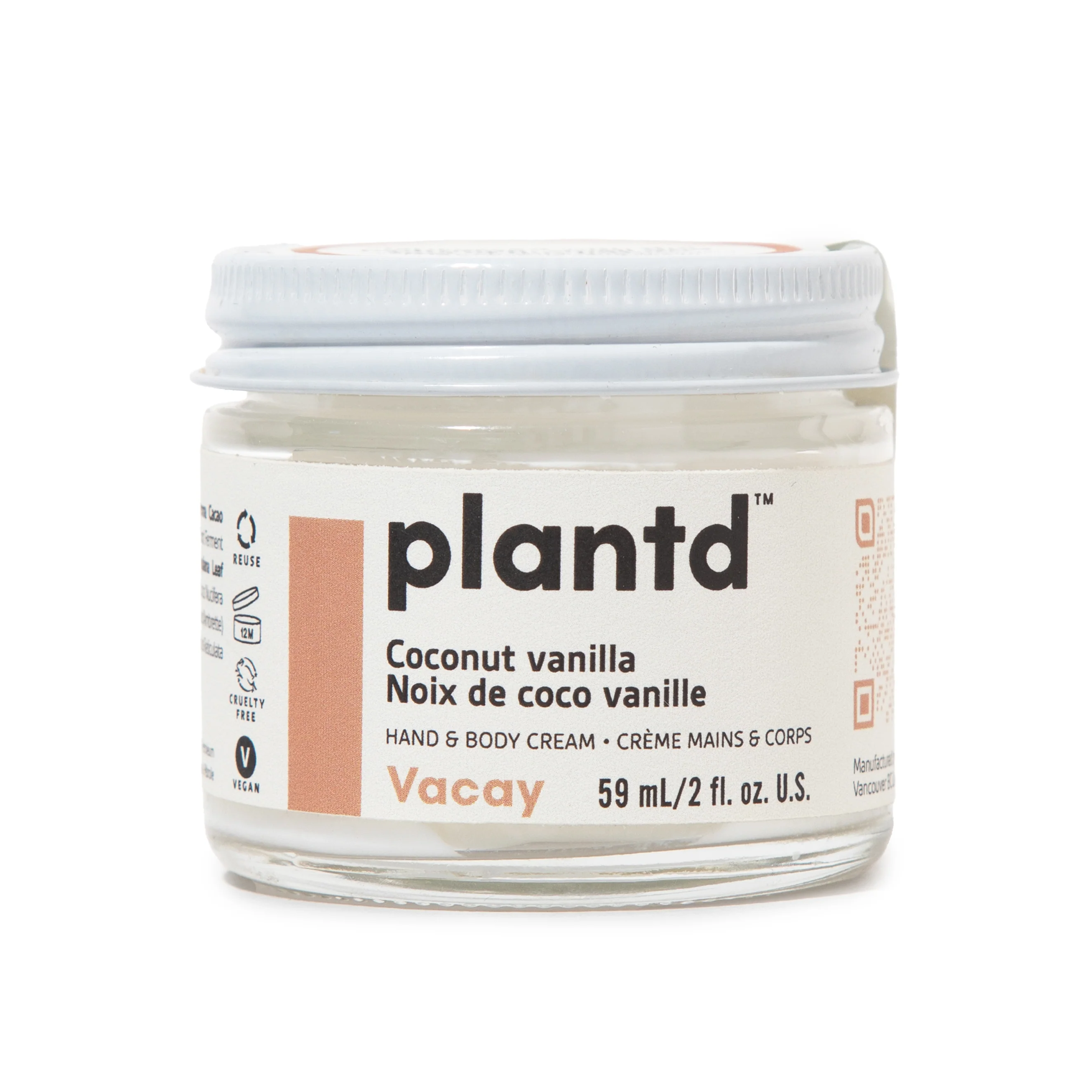 Plantd Skincare - Vacay - Coconut Vanilla, 59 mL