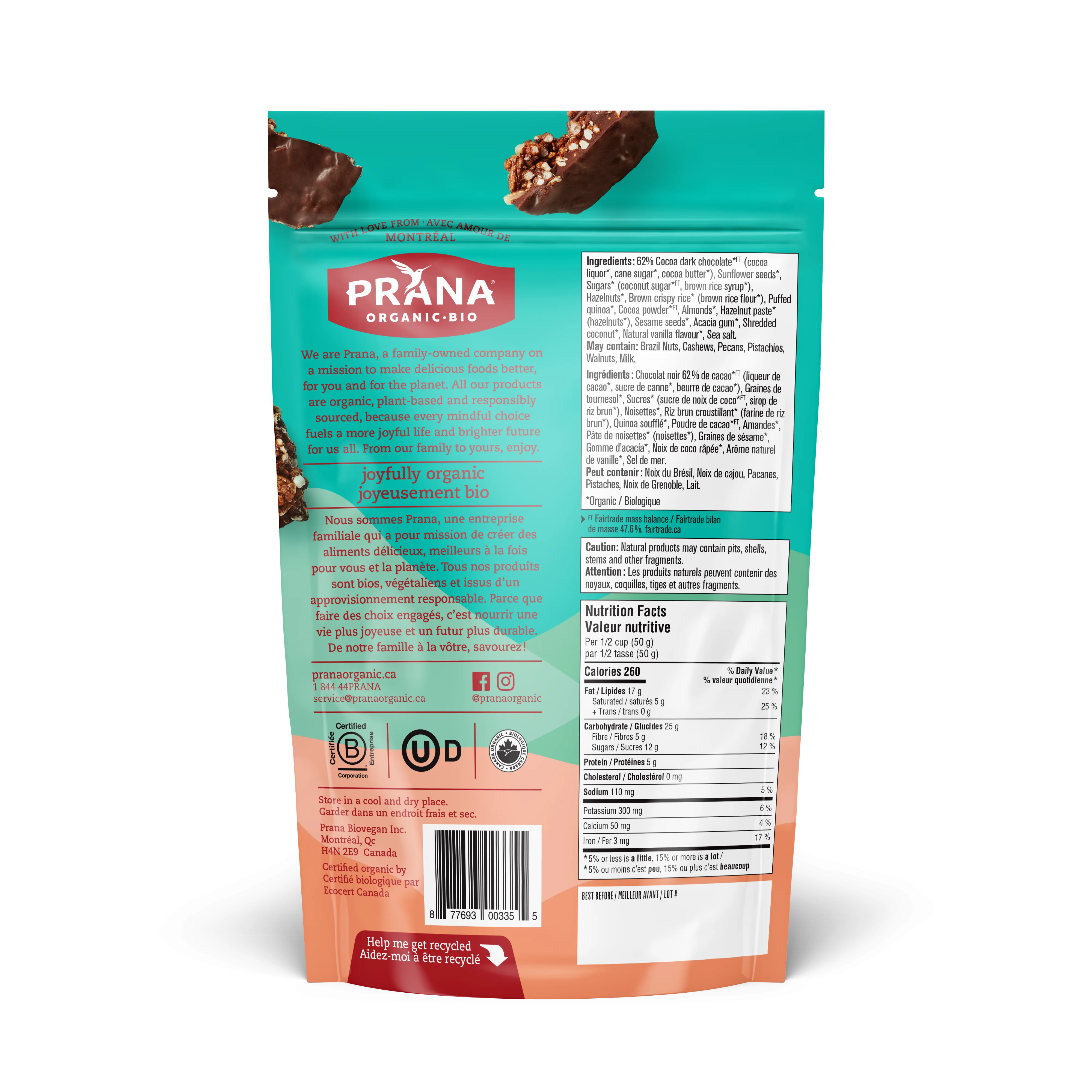 Prana - Chic Choc, Double Chocolate, 125 g - Image 2