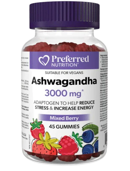 Preferred Nutrition - Ashwagandha 3000 mg, 45 Gummies