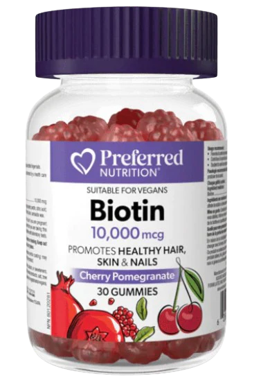 Preferred Nutrition - Biotin 10000 mcg, 30 Gummies