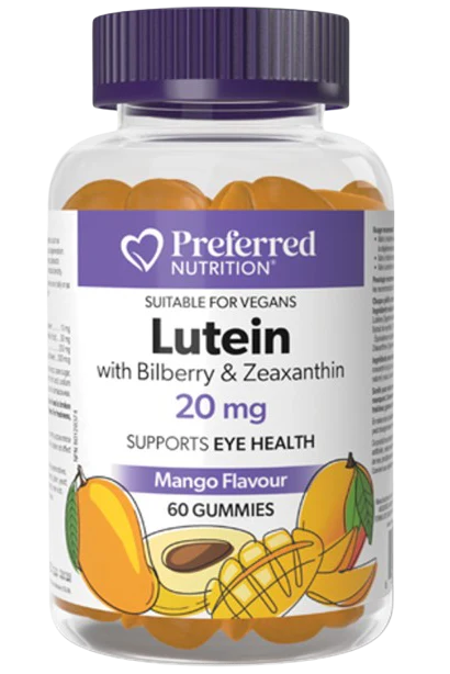 Preferred Nutrition - Lutein with Bilberry & Zeaxanthin 20 mg, 60 Gummies