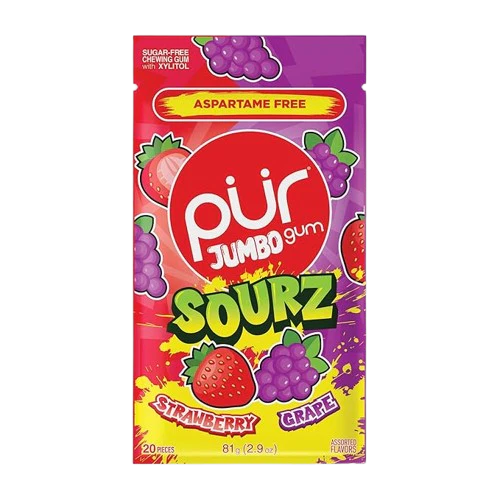 Pur Gum - Jumbo - Strawberry & Grape, 81 g
