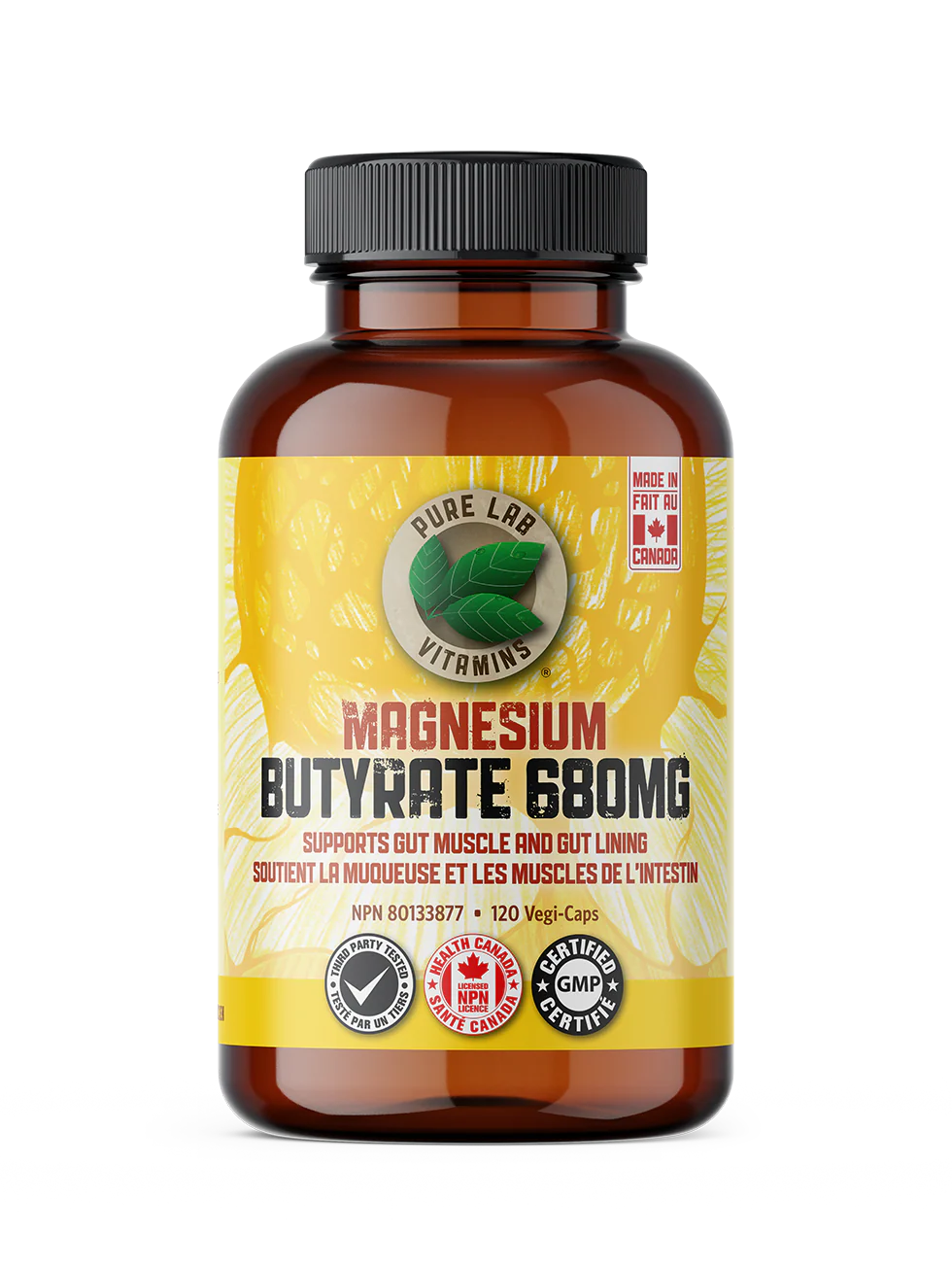 Pure Lab Vitamins - Magnesium Butyrate, 120 Vcaps