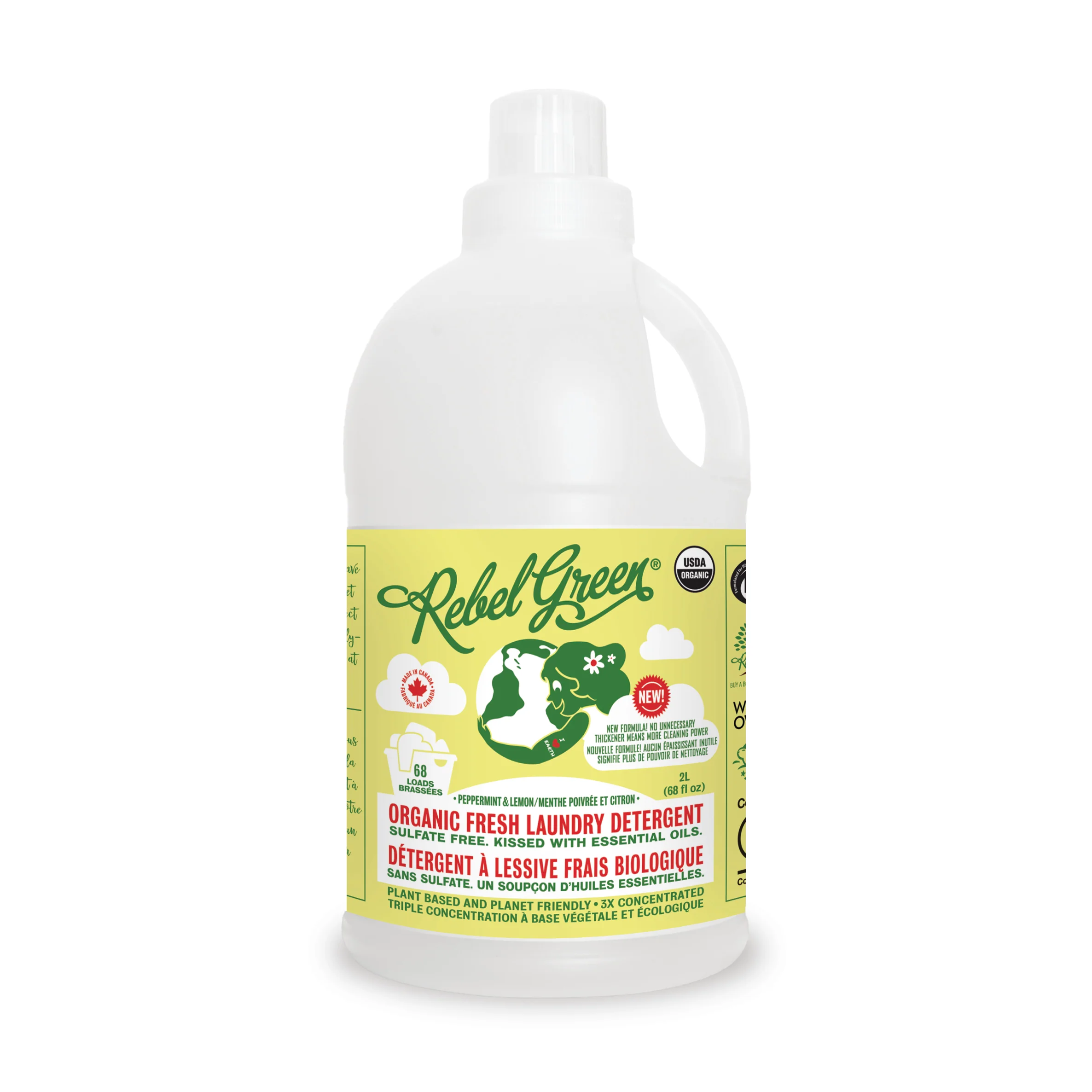 Rebel Green - Laundry Detergent Peppermint & Lemon, 1.9 L