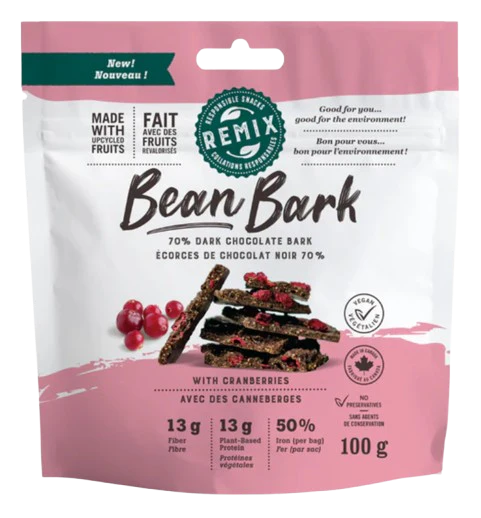 Remix Snacks - Bean Bark - Cranberry, 100 g