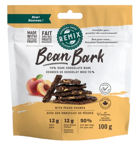 Remix Snacks - Bean Bark - Peach, 100 g