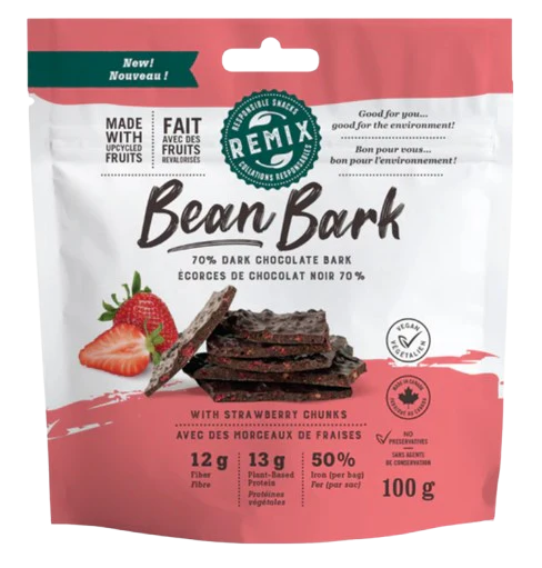 Remix Snacks - Bean Bark - Strawberry, 100 g