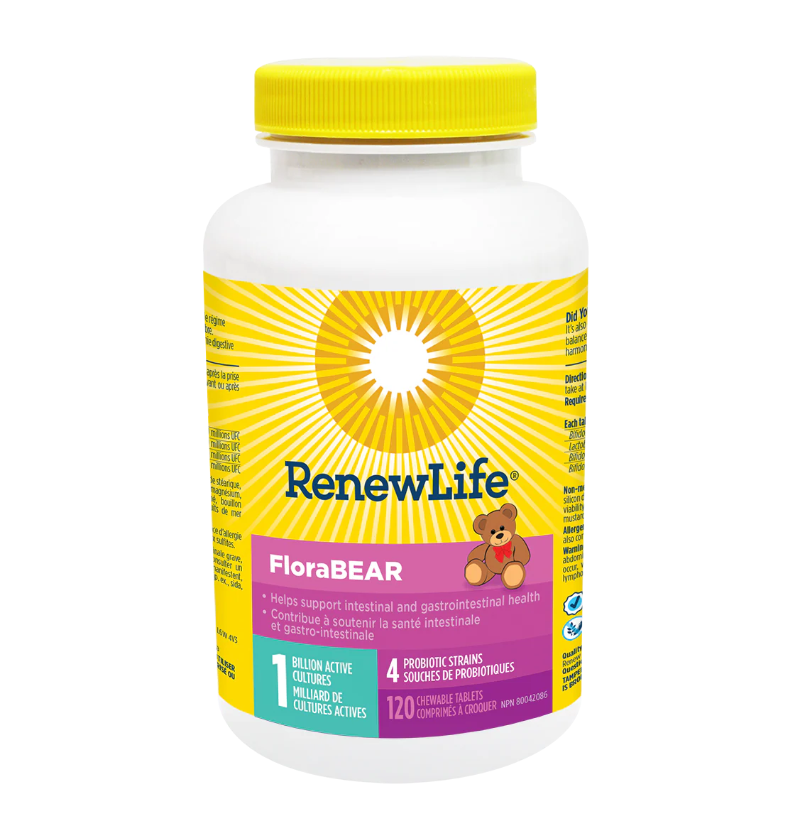 Renew Life - FloraBEAR, 120 Chewables