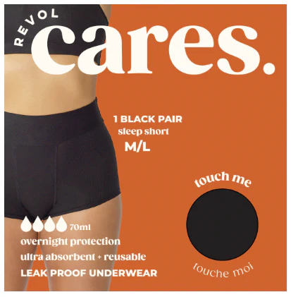 Revol Cares - Sleep Short Black M/L, Each