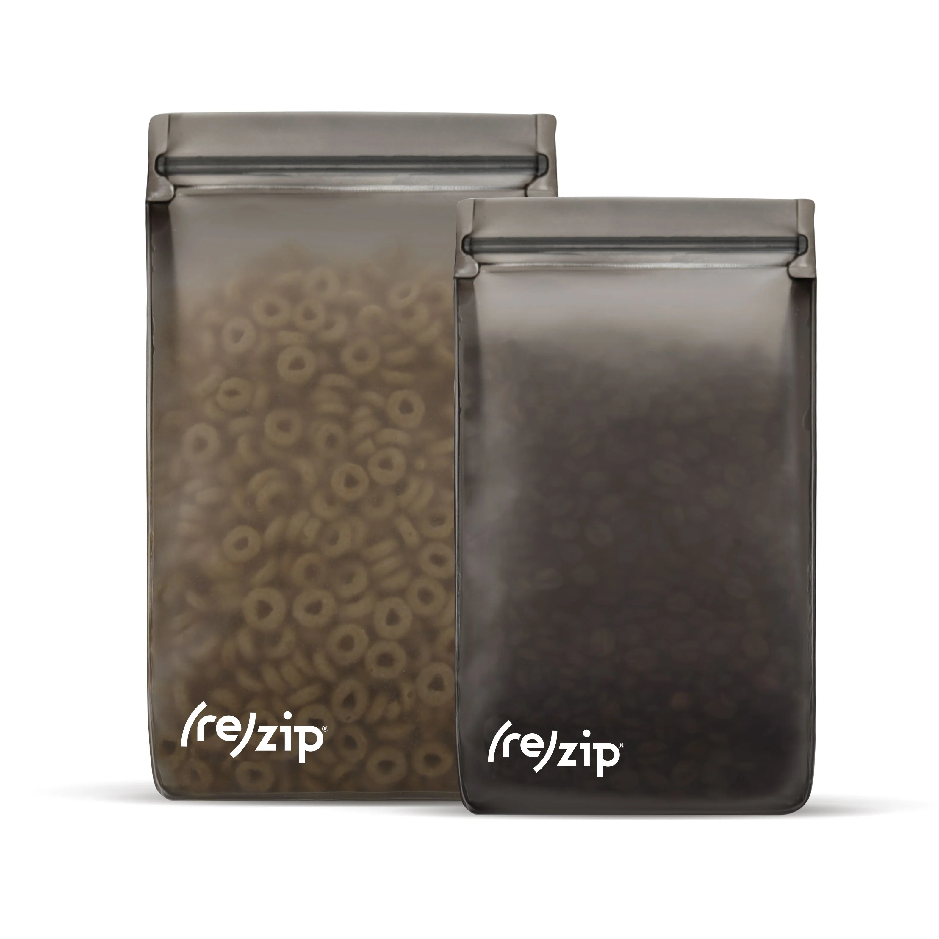 ReZip - Stand-Up Reusable Bags Gray, 2 PK