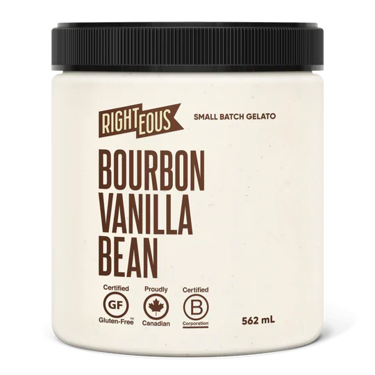 Righteous - Bourbon Vanilla Bean Gelato, 562 mL