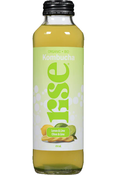 Rise Kombucha - Lime & Matcha, 414ml