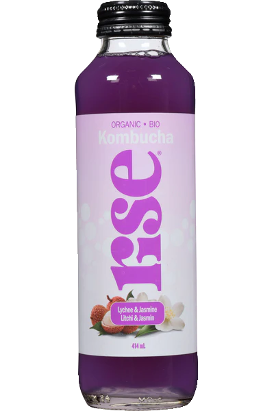 Rise Kombucha - Lychee & Jasmine, 414 mL