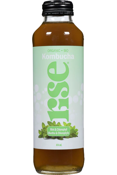 Rise Kombucha - Mint & Chlorophyll, 414 mL