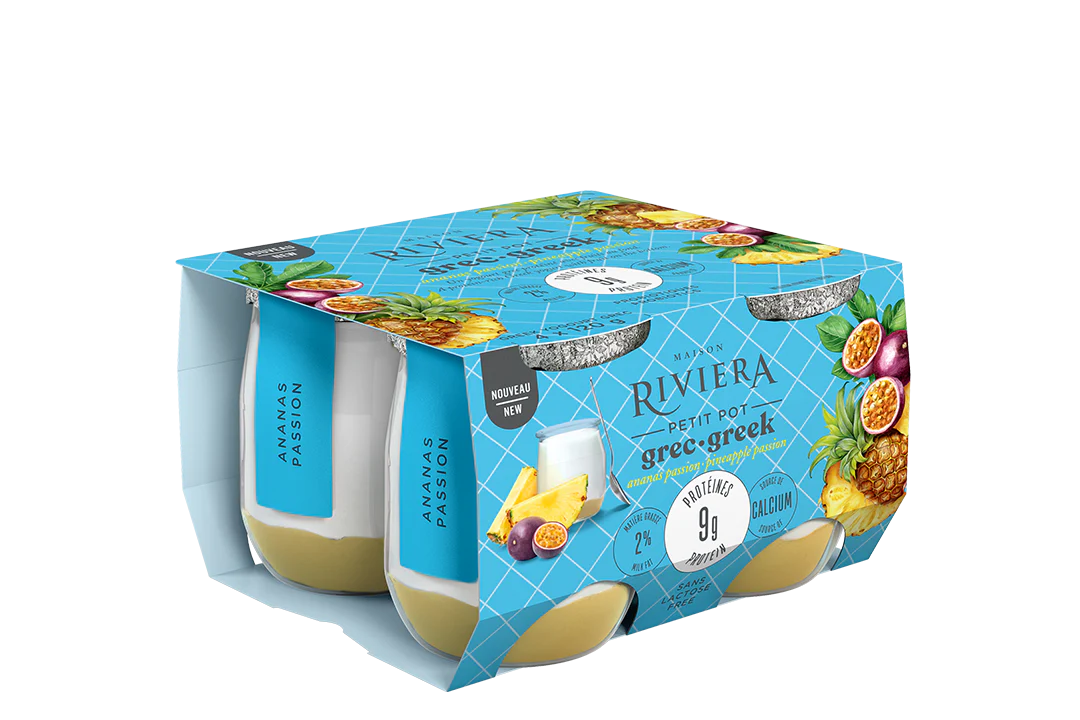 Riviera - Greek Petit Pot - Pineapple Passion, 4x120 g