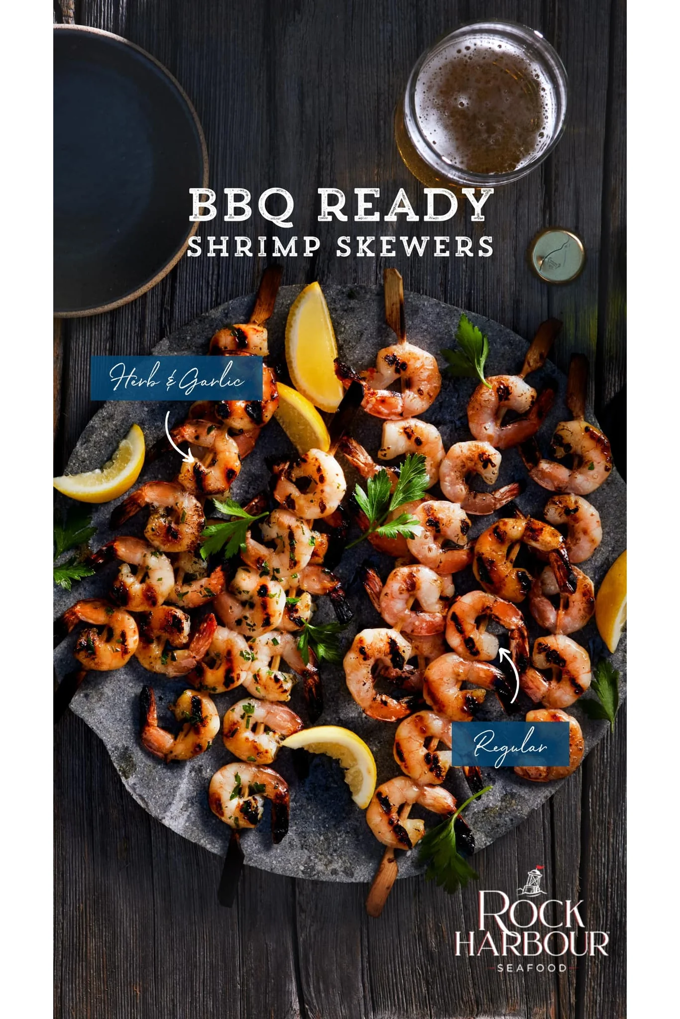 Rock Harbour - Shrimp Skewers, 454 g