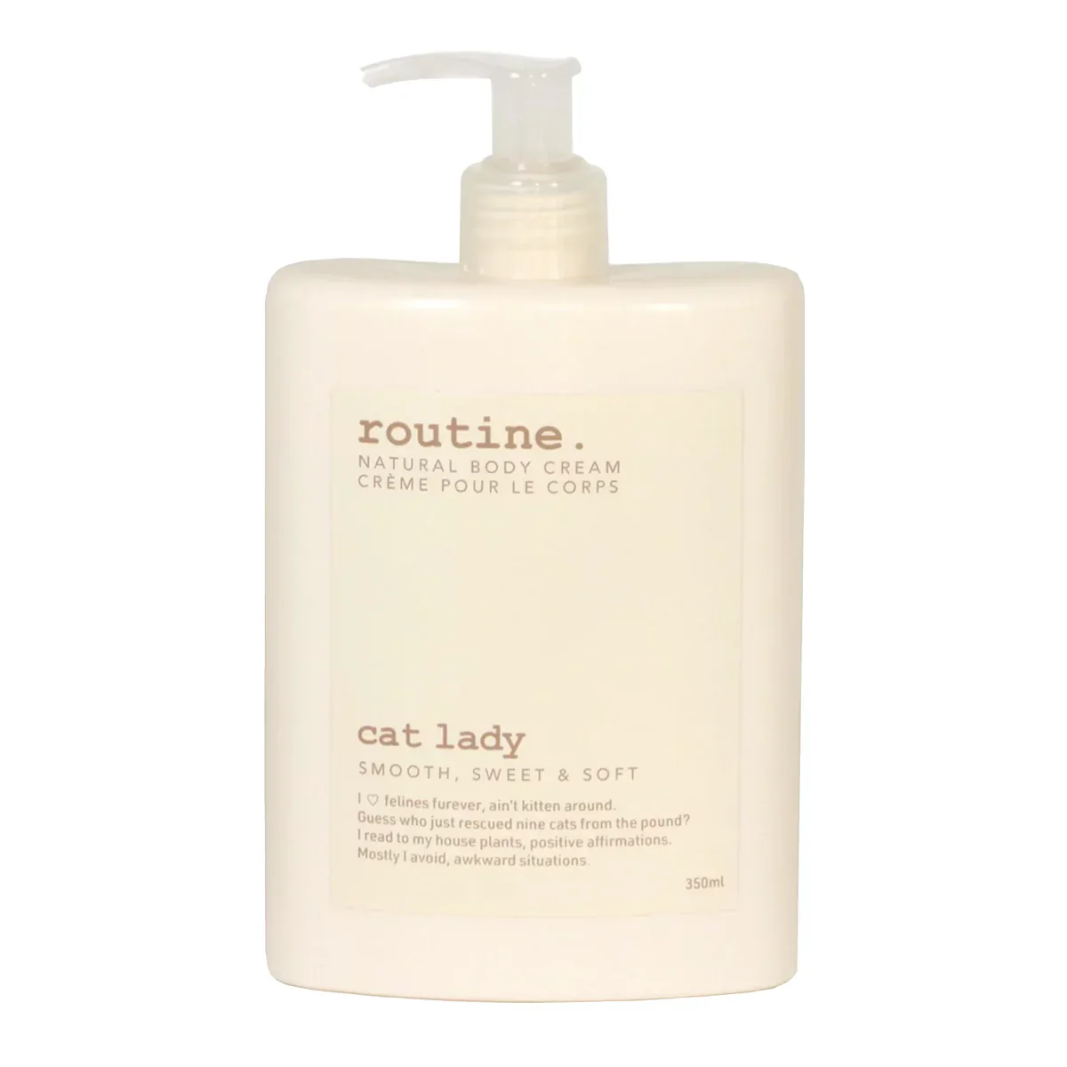 Routine Natural Deodorant - Cat Lady - Body Cream, 350 mL