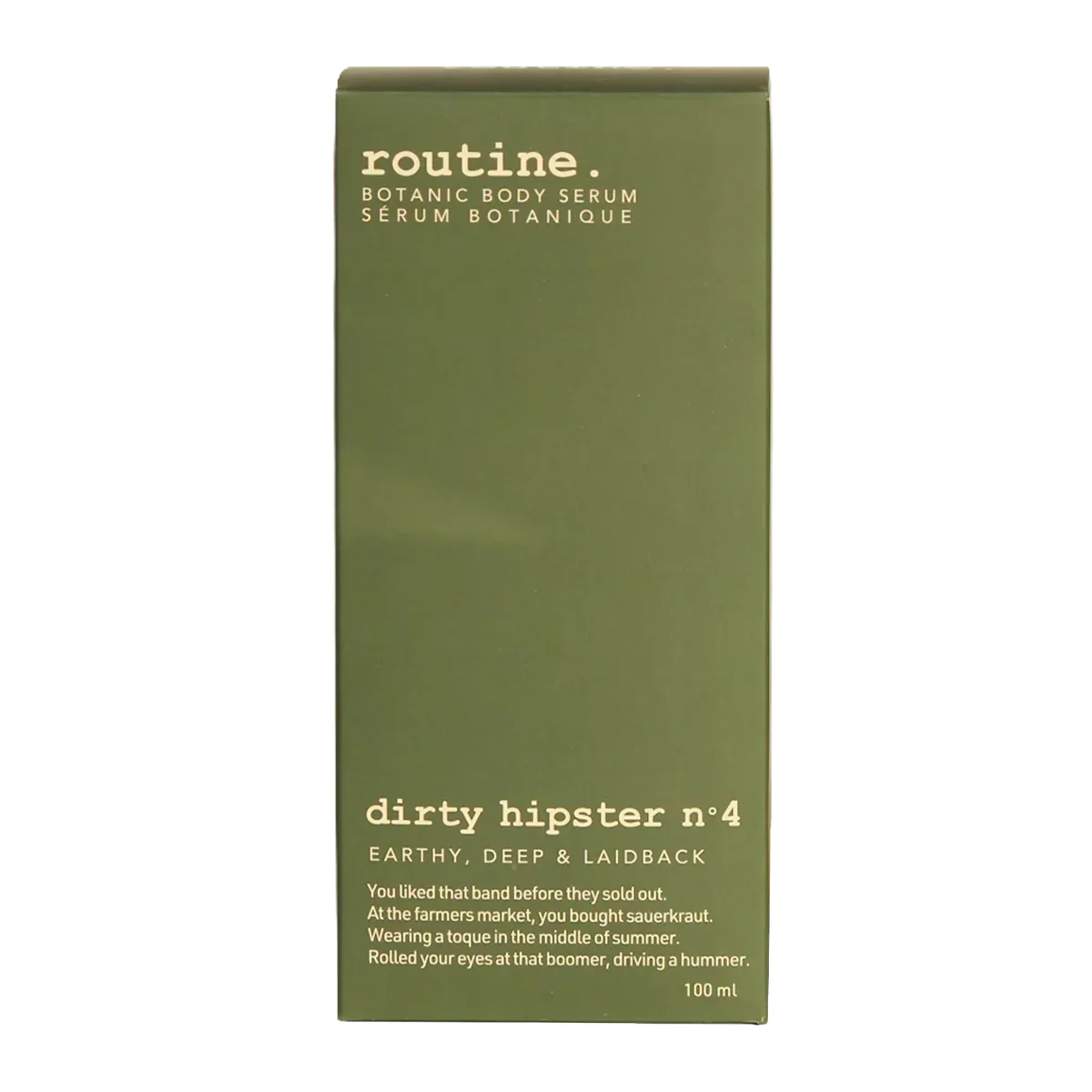 Routine Natural Deodorant - Dirty Hipster - Body Serum, 100 mL