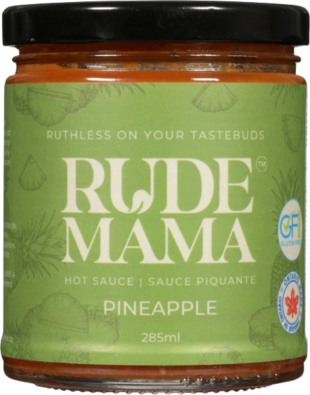 Rude Mama - Hot Sauce - Pineapple, 285 mL