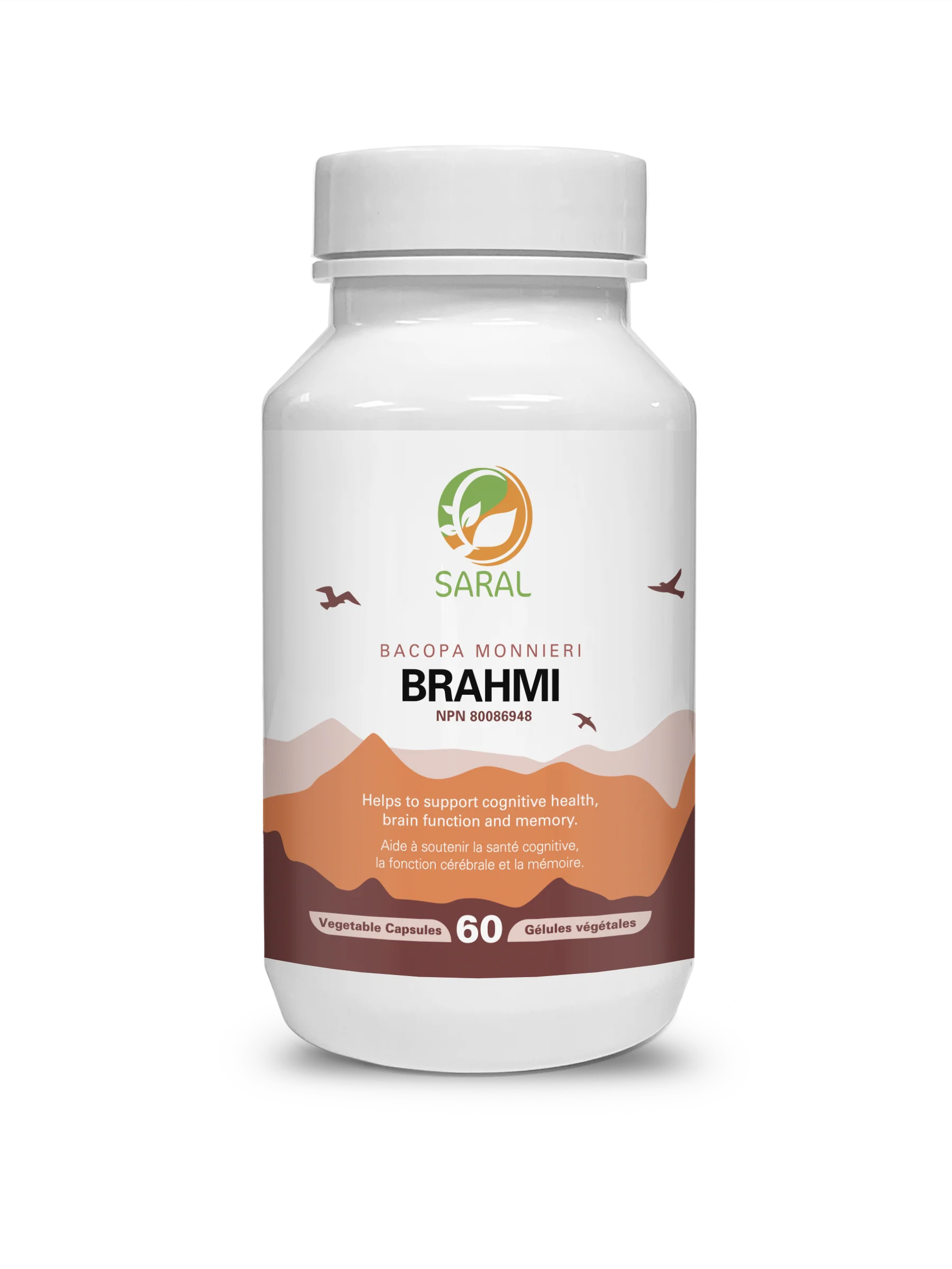 Saral Herbs - Brahmi - Bacopa Monnieri, 60 Capsules