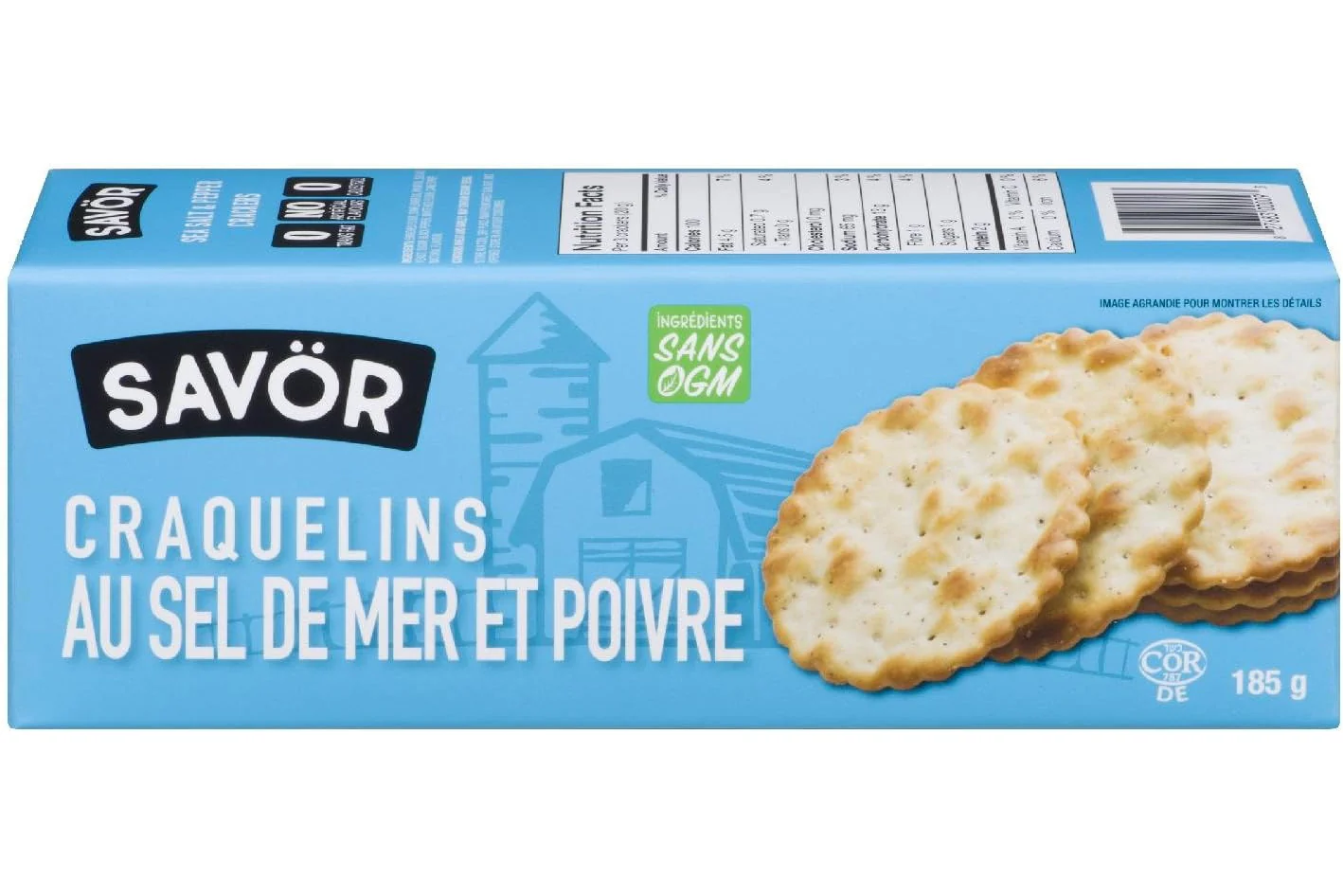 Savor - Crackers - Sea Salt & Pepper, 185 g