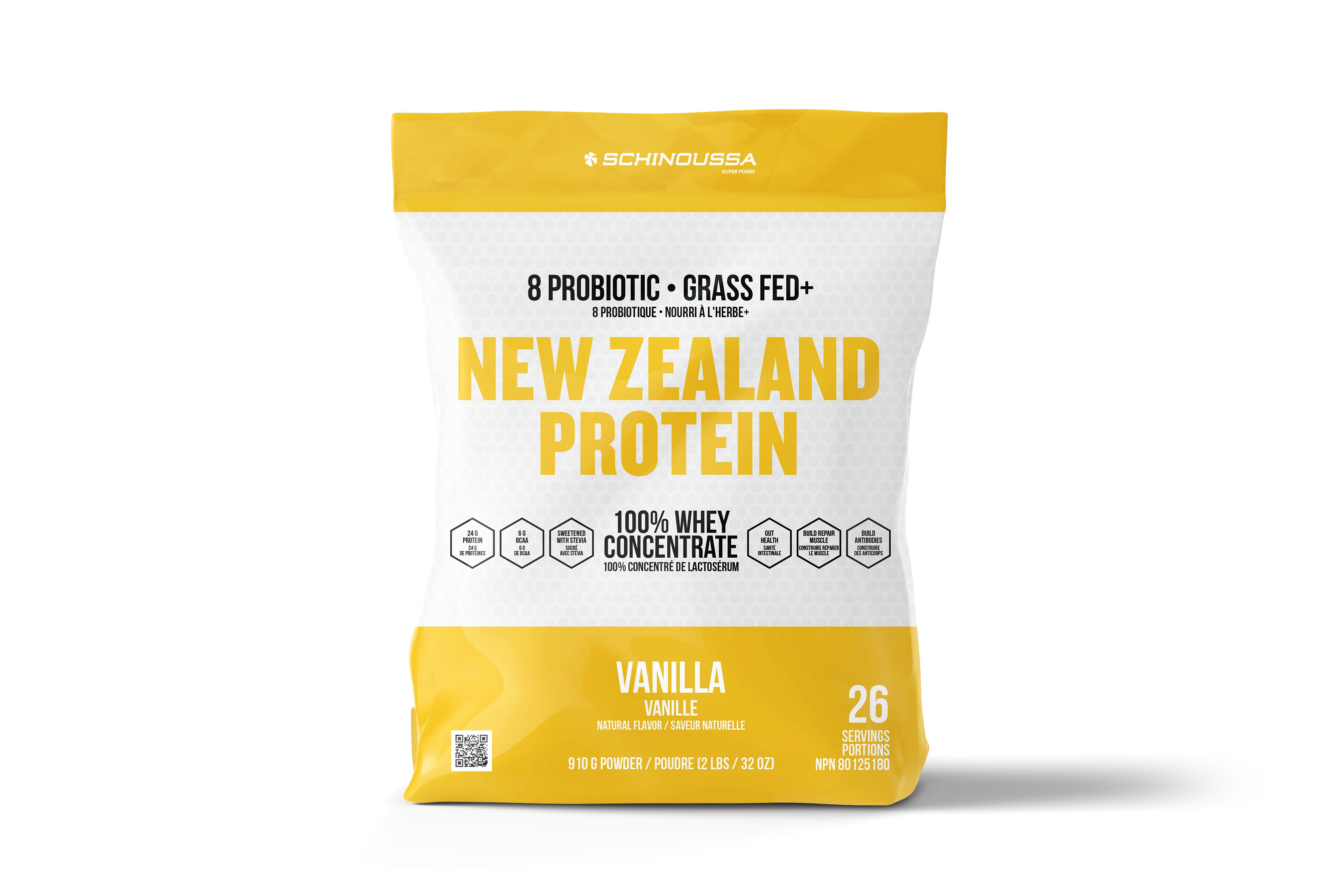 Schinoussa - New Zealand Probiotic Whey Concentrate Vanilla, 910 g