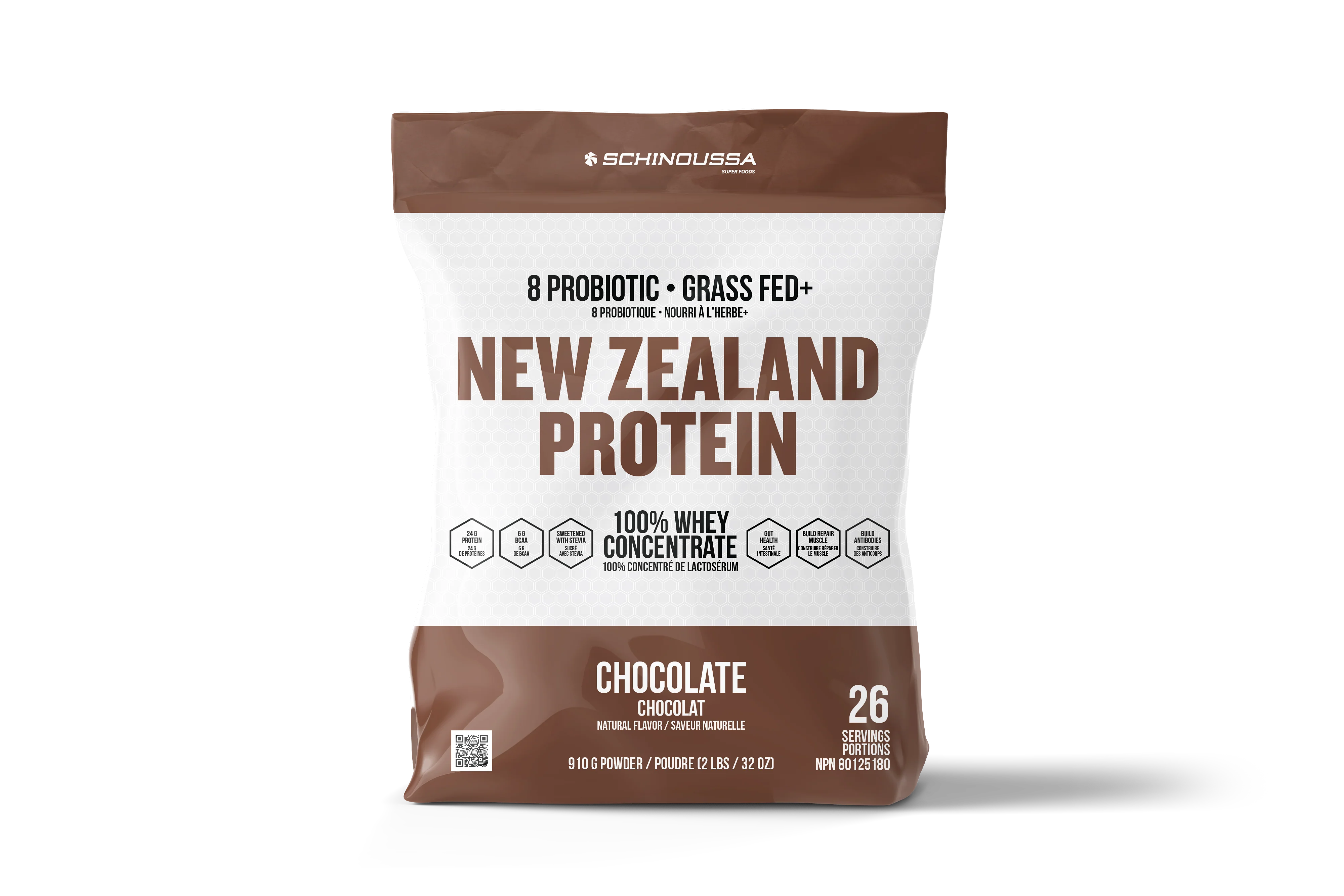 Schinoussa - New Zealand  Probiotic Whey Concentrate Chocolate, 910 g