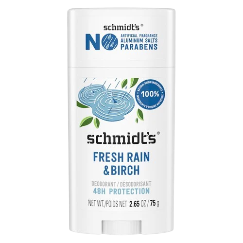 Schmidt's Deodorant - Fresh Rain + Birch Deodorant, 75 g