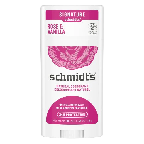 Schmidt's Deodorant - Rose + Vanilla Deodorant, 75 g