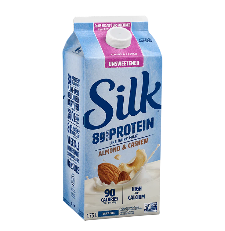 Silk - Unsweetened Original Almond & Cashew Protein Beverage, 1.72 L