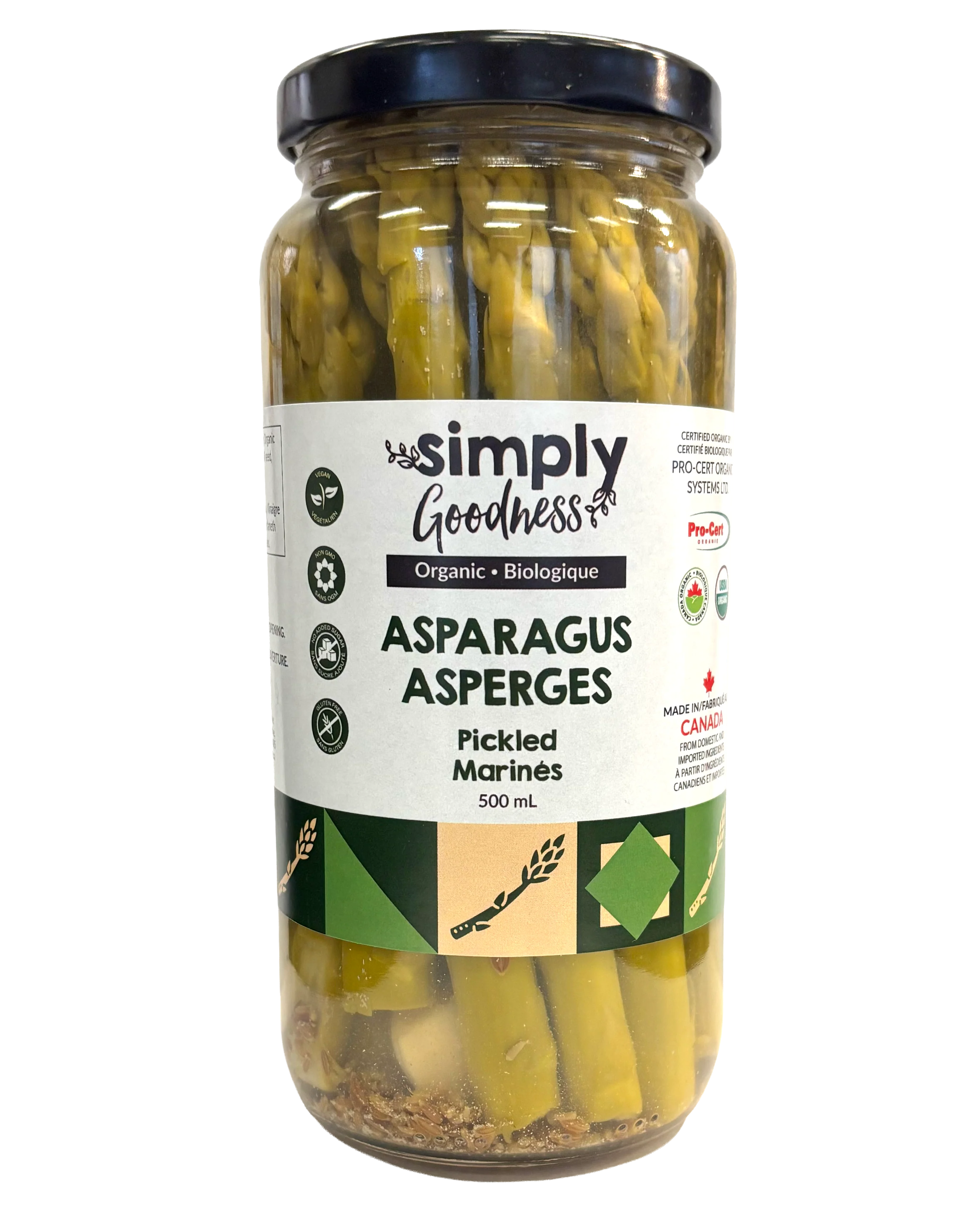 Simply Goodness - Organic Pickled Asparagus, 500 mL