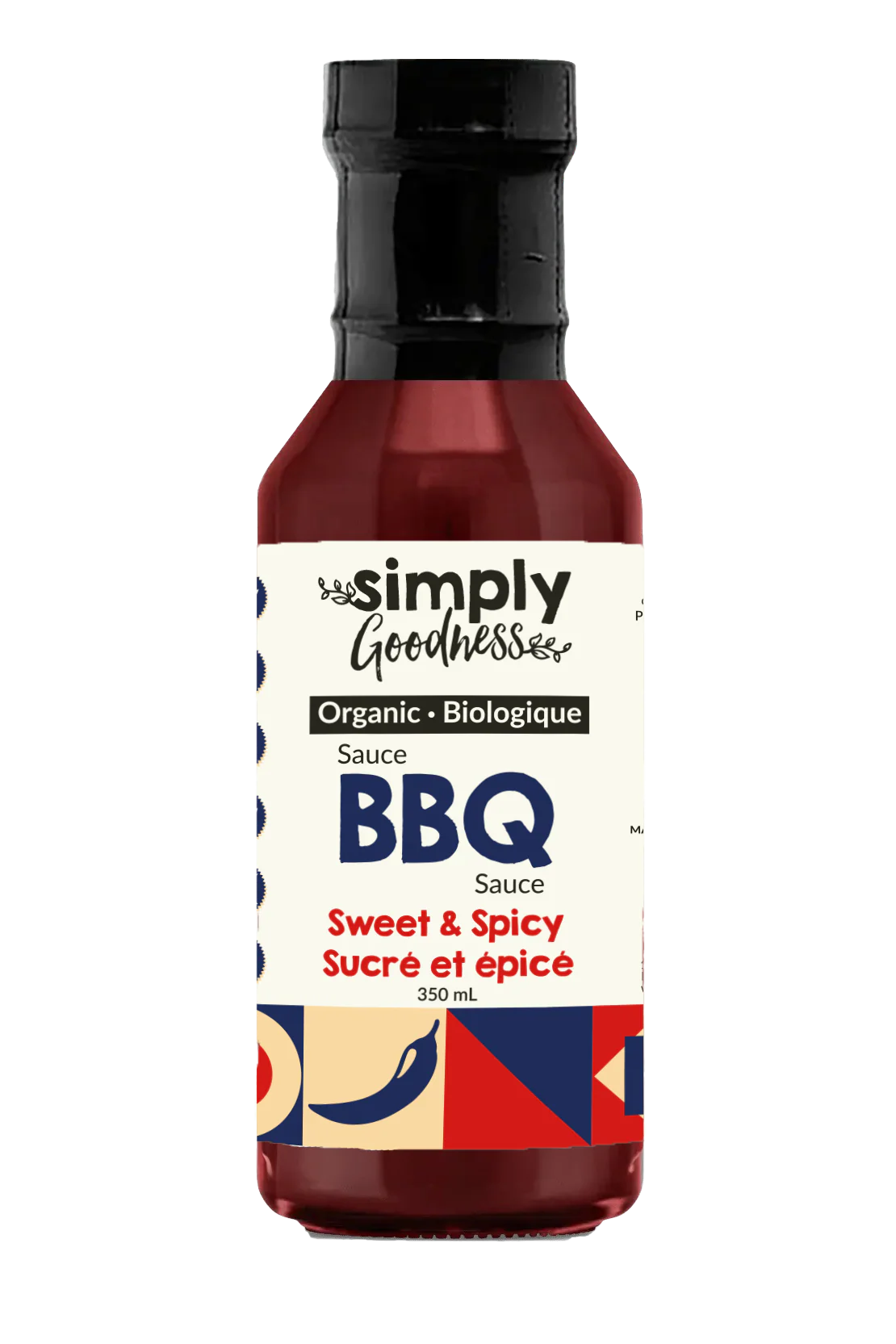 Simply Goodness - Organic Sweet & Spicy BBQ Sauce, 350 mL
