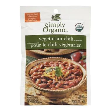Simply Organic Veggie Chili Seasoning Mix - 33 g