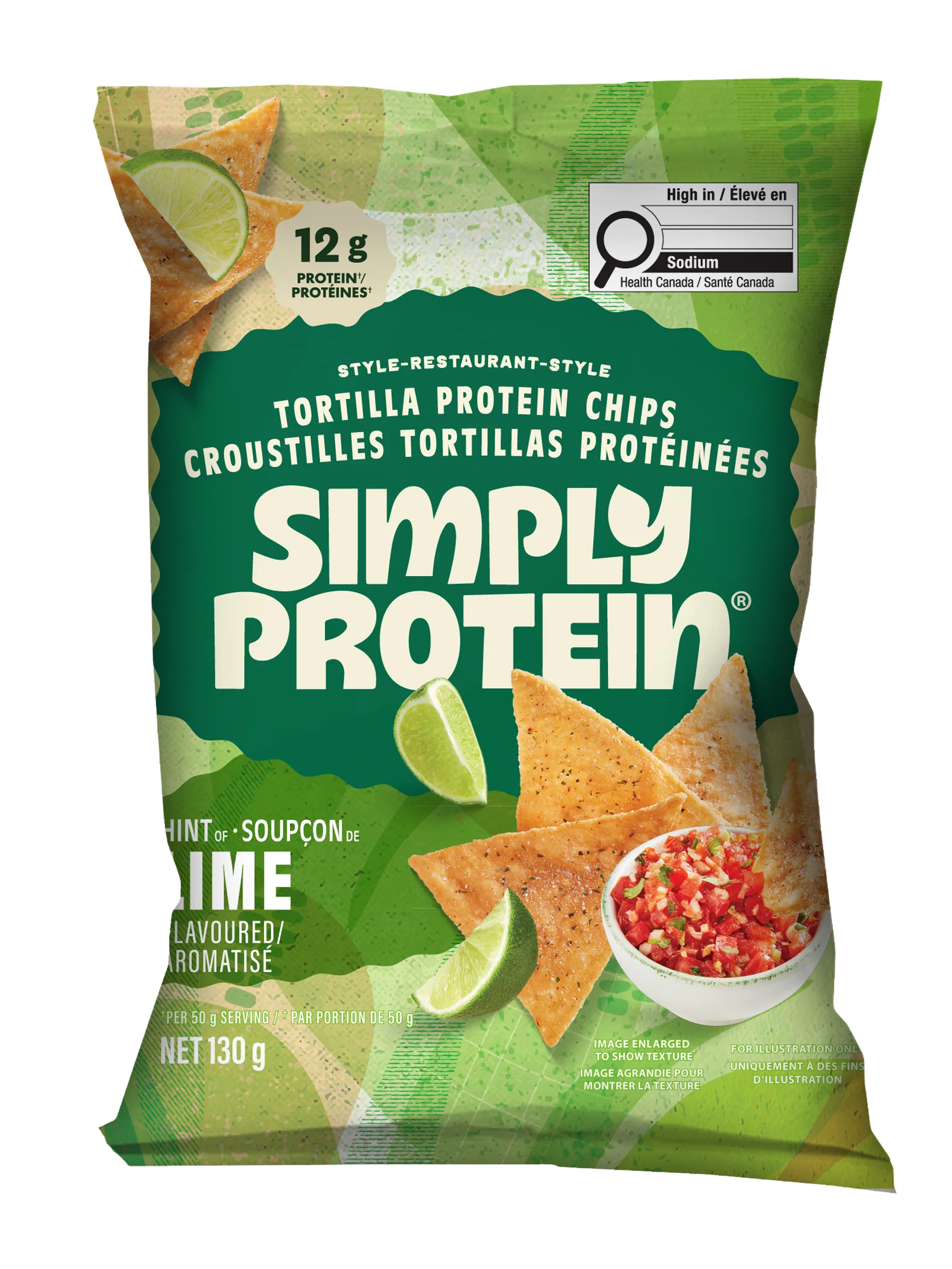 Simply Protein - Tortilla Chips - Hint of Lime, 130 g