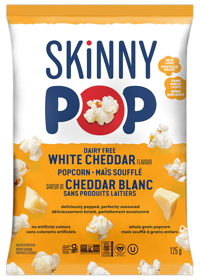 Skinny Pop - White Cheddar Popcorn, 125 g