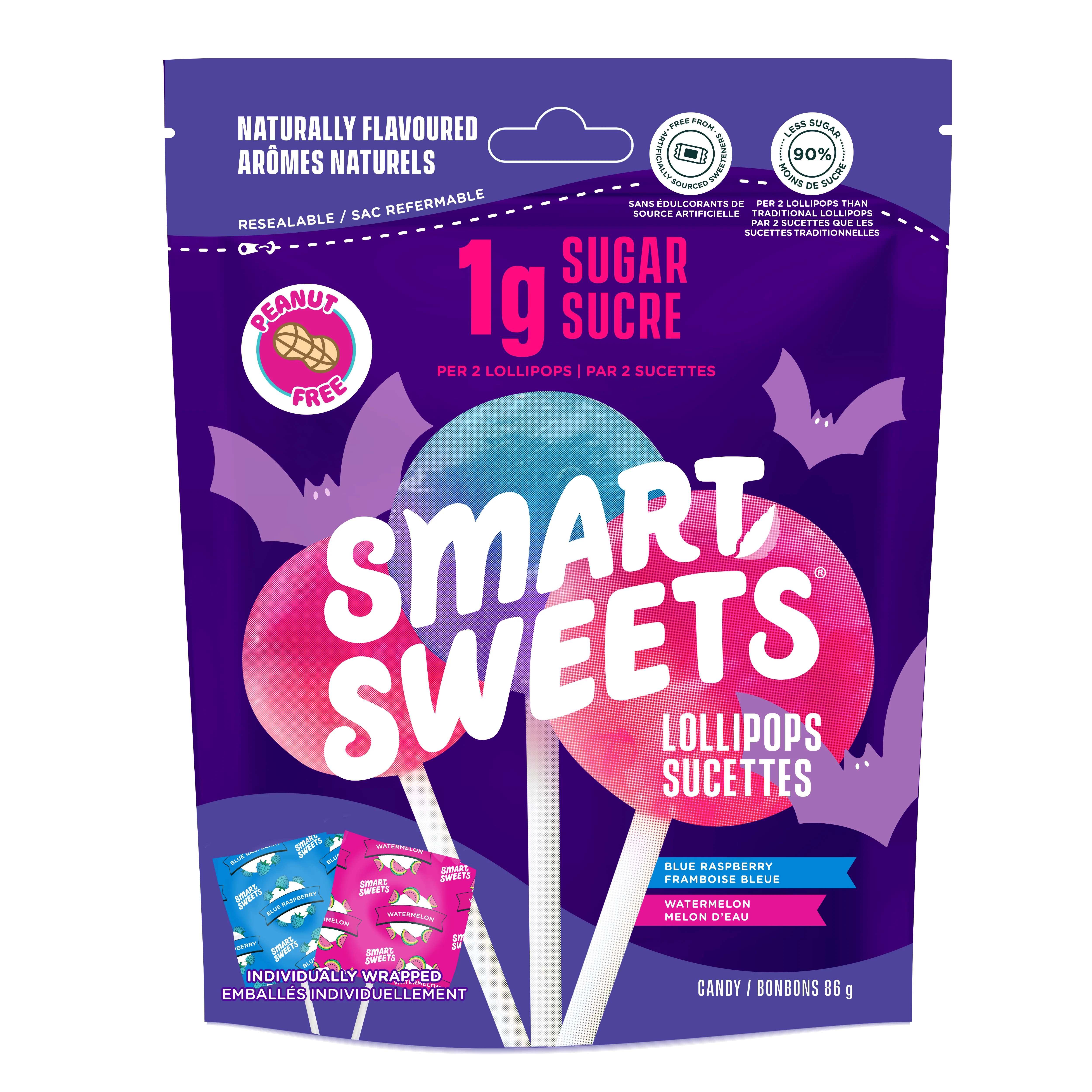 Smart Sweets - Halloween Lollipops, 86 g