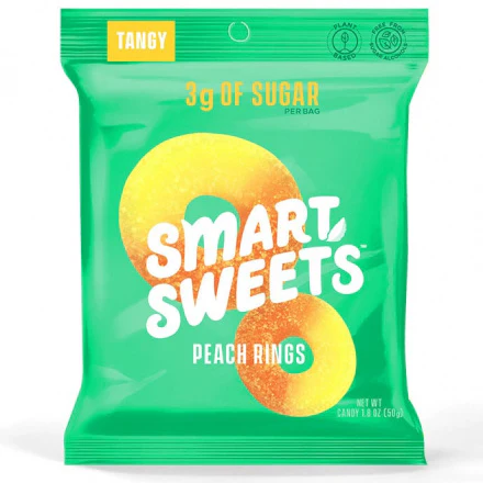SmartSweets - Peach Rings, 50 g