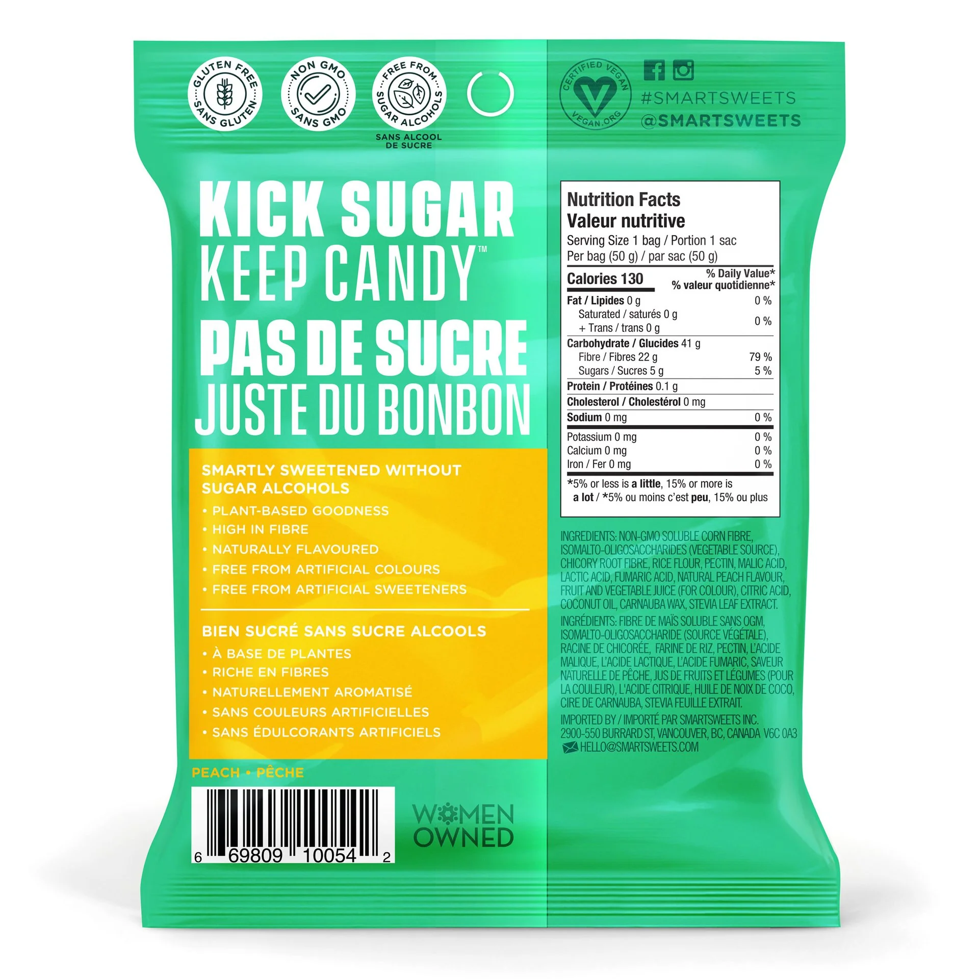 SmartSweets - Peach Rings, 50 g - Image 2