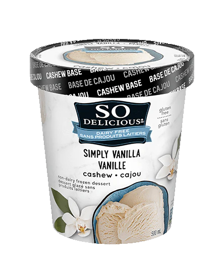 So Delicious - Simply Vanilla Cashew-Based Frozen Dessert, 500 mL