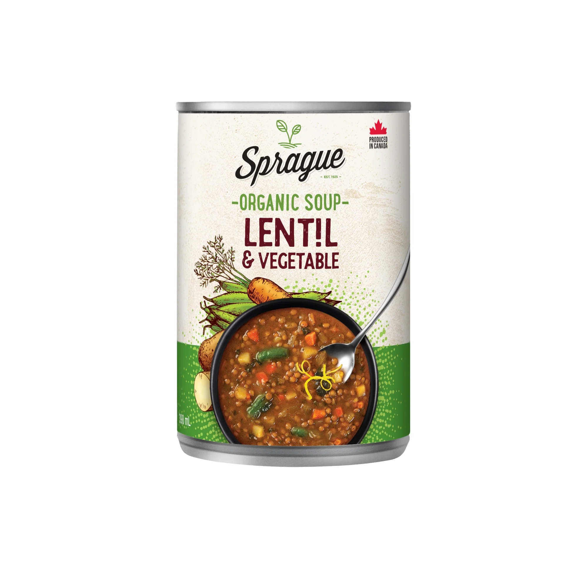 Sprague - Organic Soup, Lentil with Vegetables, 398 mL